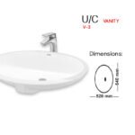 Master sanitary ware U/C under counter vanity bowl V-3