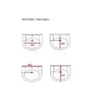 Porta Wash Basin Pedestal HDLP203A - Image 2